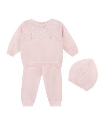 Unisex Lux Pointelle Knit Set w/Hat - Baby by FELTMAN BROTHERS