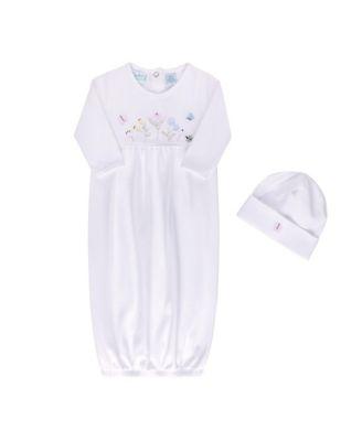 Unisex Vehicle Embroidered Cotton Gown with Hat by FELTMAN BROTHERS