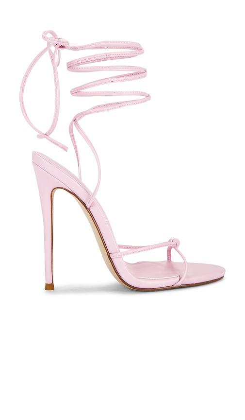 FEMME LA Athens Lace Up Heels in Pink by FEMME LA
