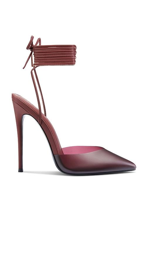 FEMME LA Luisa Lace Up Pump in Burgundy by FEMME LA