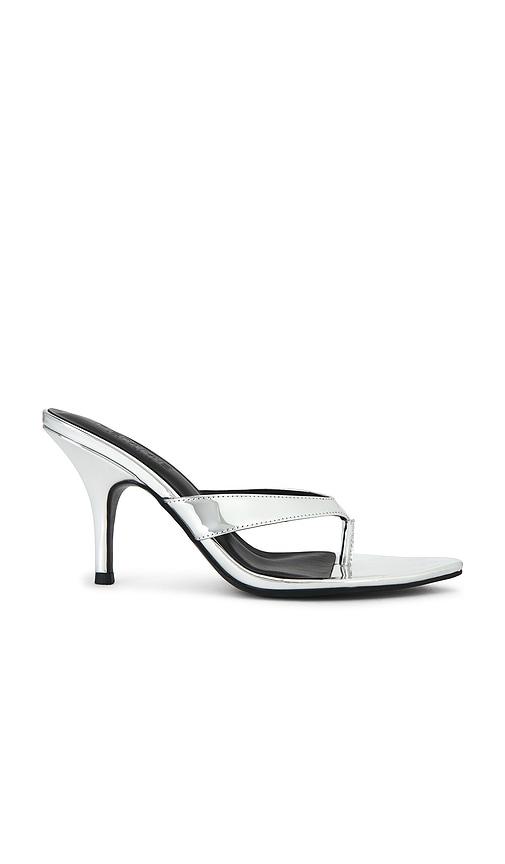 FEMME LA Tokyo Thong Sandal in Metallic Silver by FEMME LA