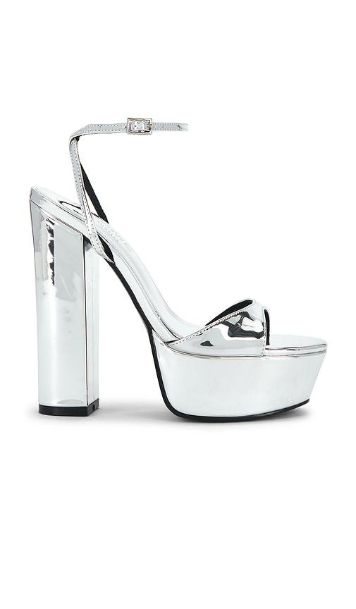FEMME LA x REVOLVE GG Platform Heel in Metallic Silver by FEMME LA