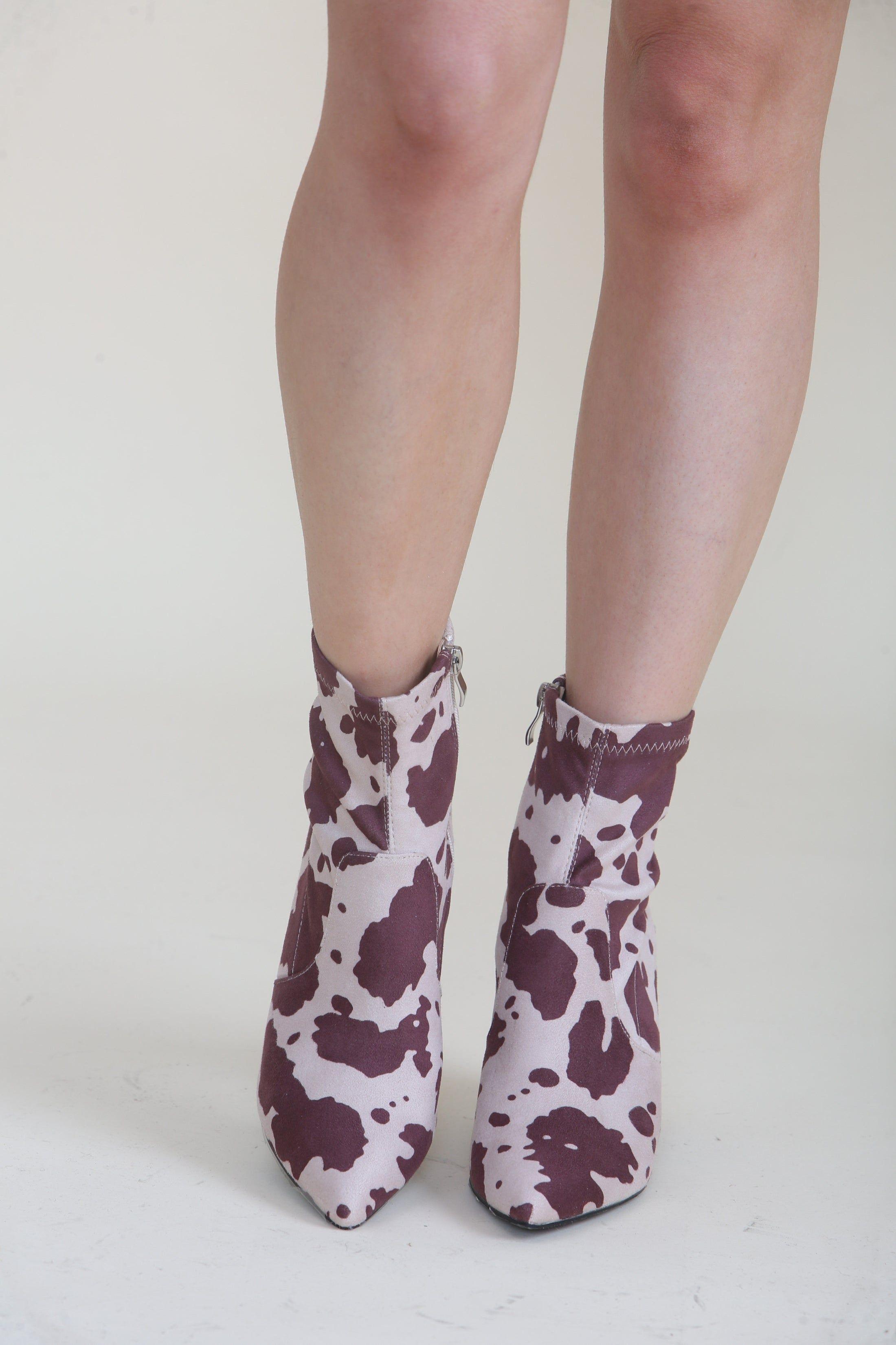 Chunky Heel Ankle Western Boots by FEMME LUXE