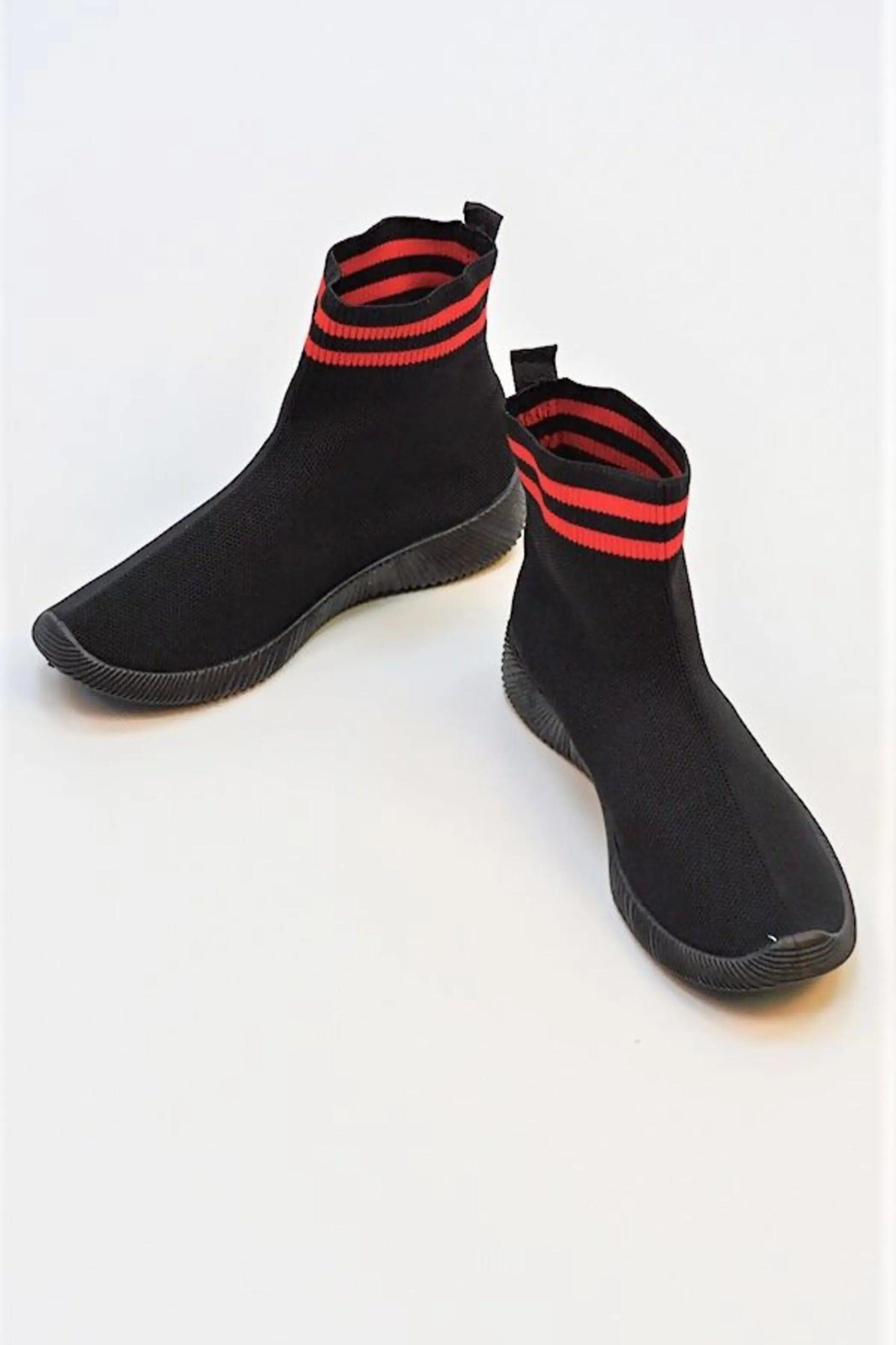Chunky Sole High Runner Sock Trainers by FEMME LUXE