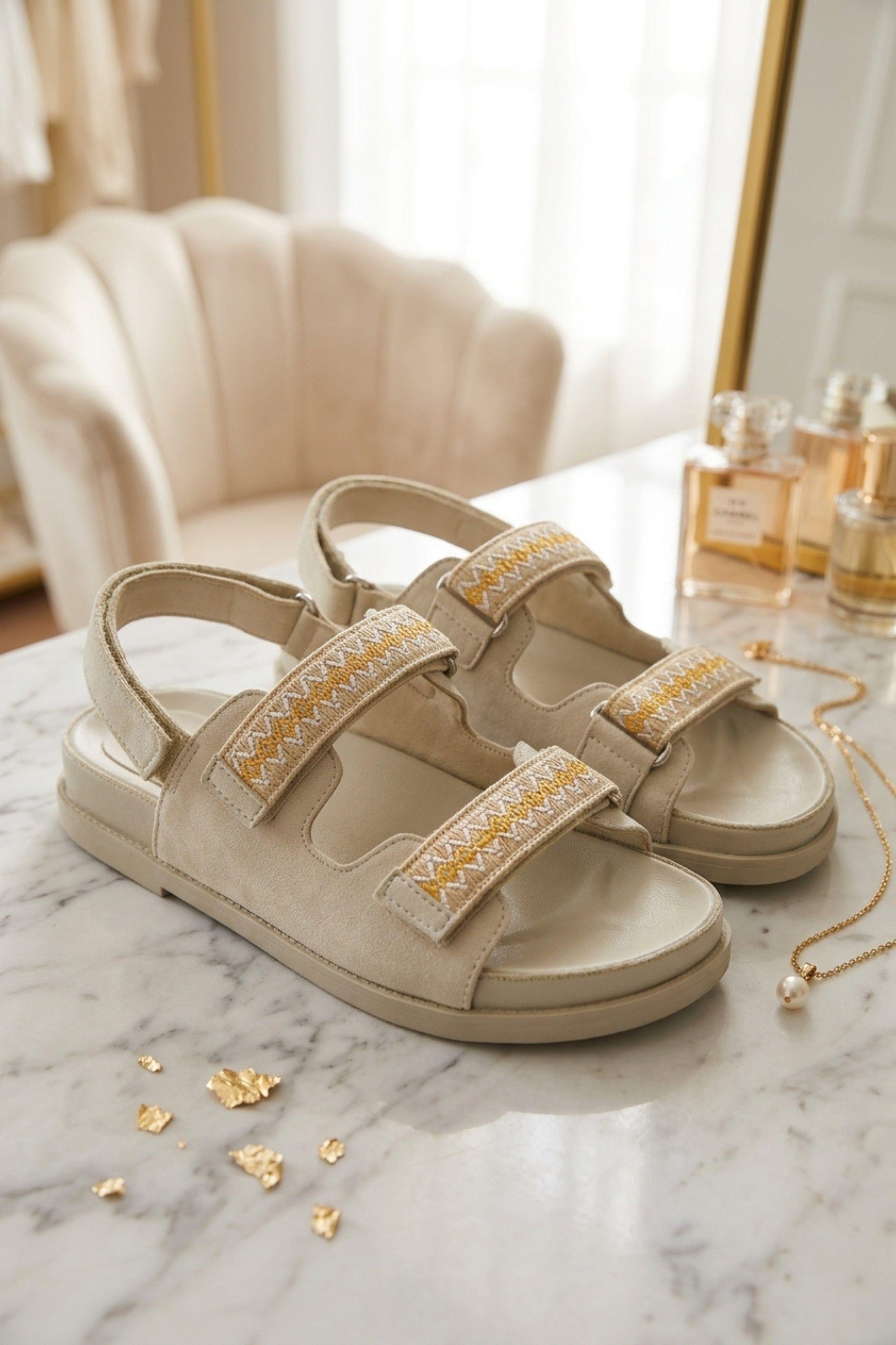 Gladiator Style Flat Sandals by FEMME LUXE