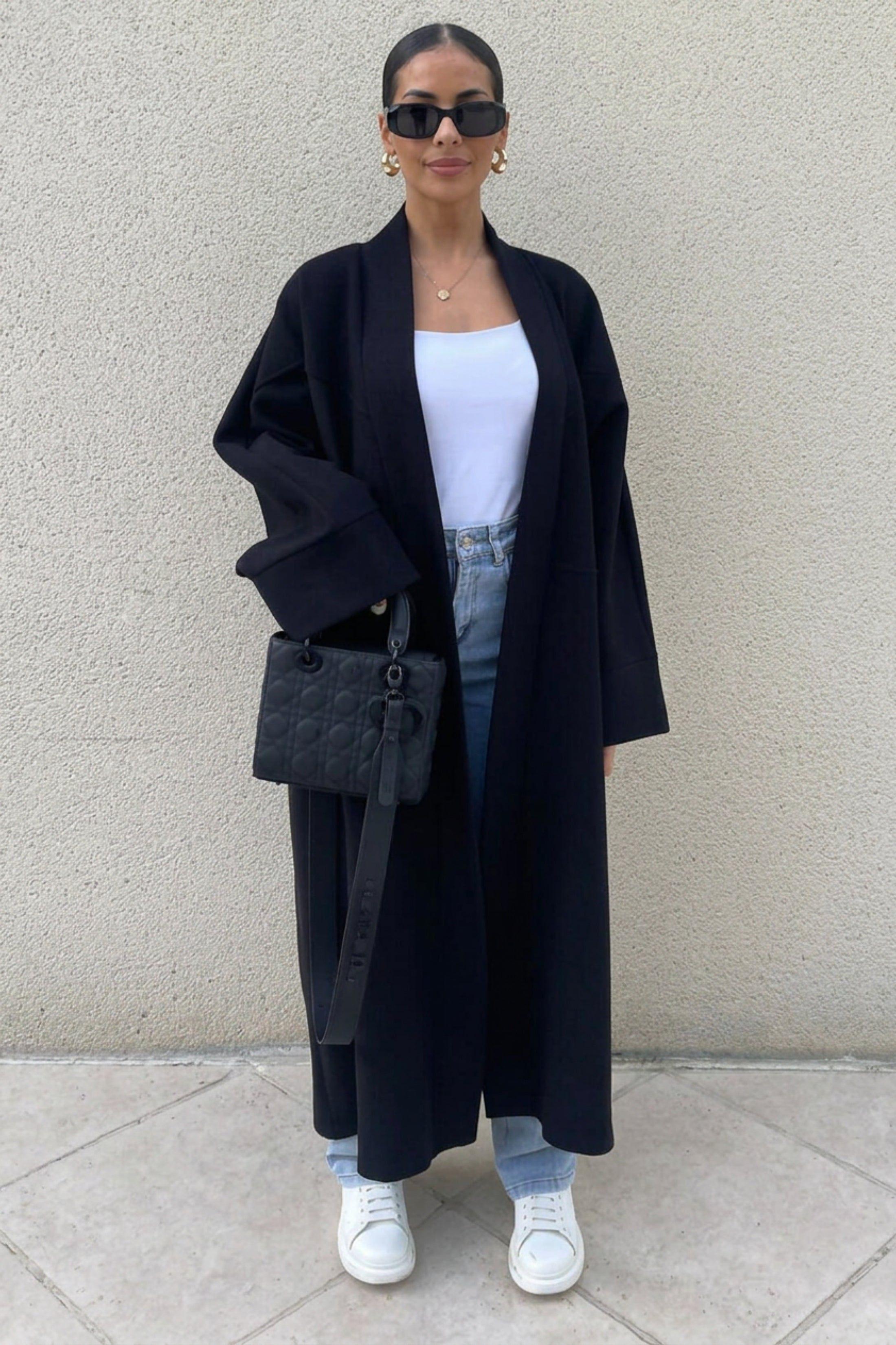 Longline Open Front Coat by FEMME LUXE