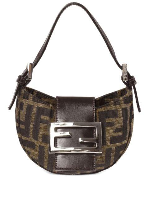 1990-2000 Zucca mini FF plaque handbag by FENDI
