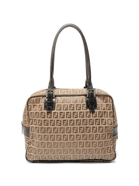 1990-2000s Zucchino canvas handbag by FENDI