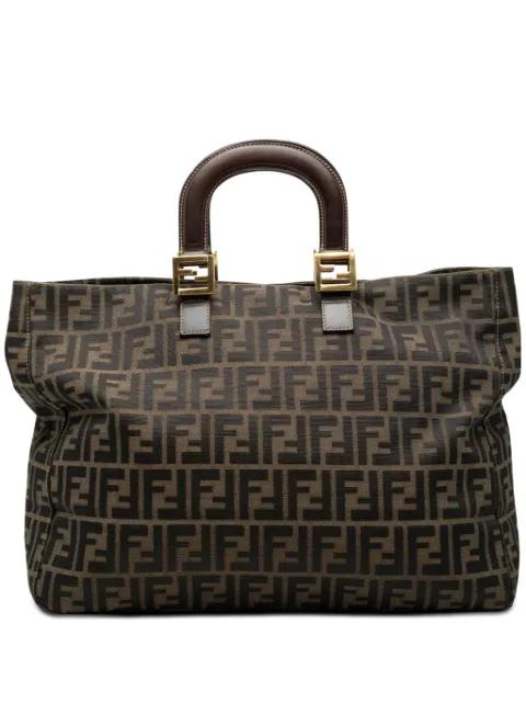 2000-2010 Large Zucca Canvas Twins tote bag by FENDI