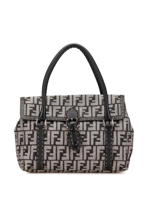 2000-2010 Medium Zucca Denim Selleria Linda handbag by FENDI