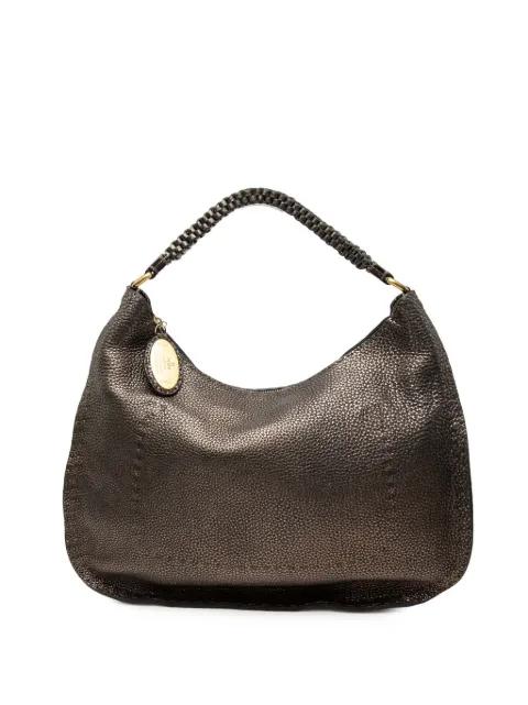 2000-2010 Metallic Pebbled Leather Selleria shoulder bag by FENDI