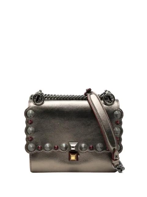 2000-2010 Mini Scalloped Metallic Studded Leather Kan I crossbody bag by FENDI