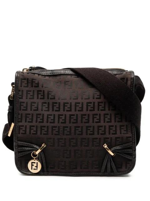 2000-2010 Small Zucchino Canvas F Charm crossbody bag by FENDI