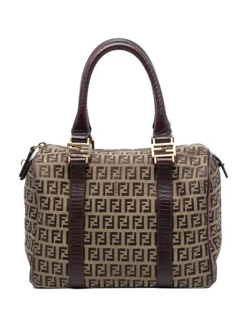 2000-2010 Small Zucchino Canvas Forever Bauletto boston bag by FENDI 2000-2010 Small Zucchino Canvas Forever Bauletto boston bag by FENDI