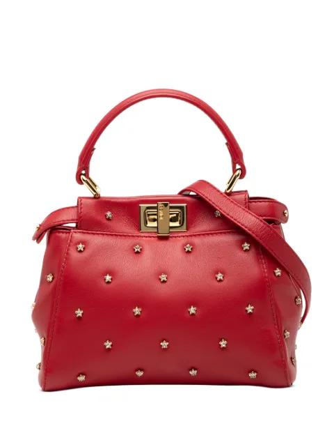 2000-2010 XS Crystal Star Studded Peekaboo Iconic satchel by FENDI