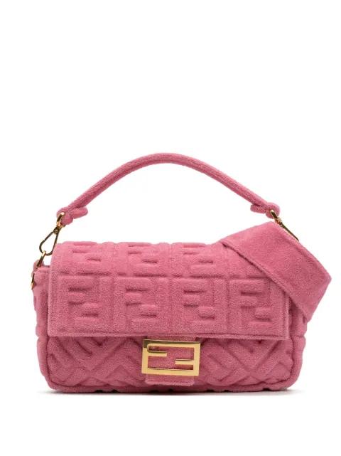 2000-2010 Zucca Embossed Terry Cloth Baguette satchel by FENDI