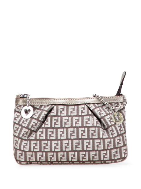 2000-2010 Zucchino Canvas Chain Pochette shoulder bag by FENDI