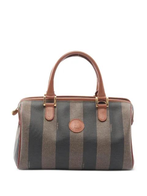 2000s Pequin Boston stripe handbag by FENDI