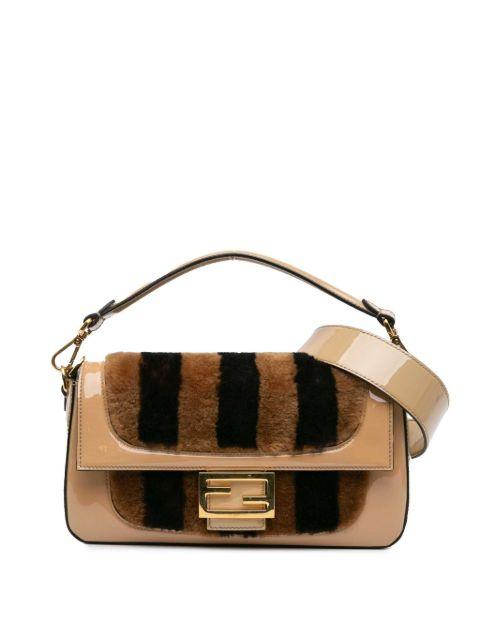 2010-2024 Shearling Pequin Baguette satchel by FENDI