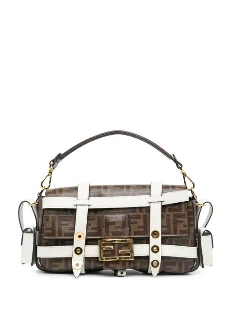 2010-2024 Zucca Glazed Fabric Cage Baguette satchel by FENDI