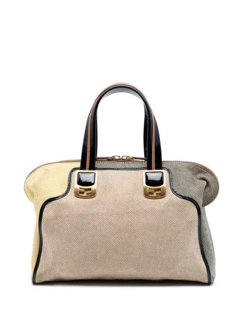 2010-2025 Canvas Colorblock Chameleon satchel by FENDI