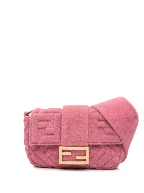 2010-2025 Embossed Terry Cloth FF 1974 Convertible Belt Baguette satchel by FENDI