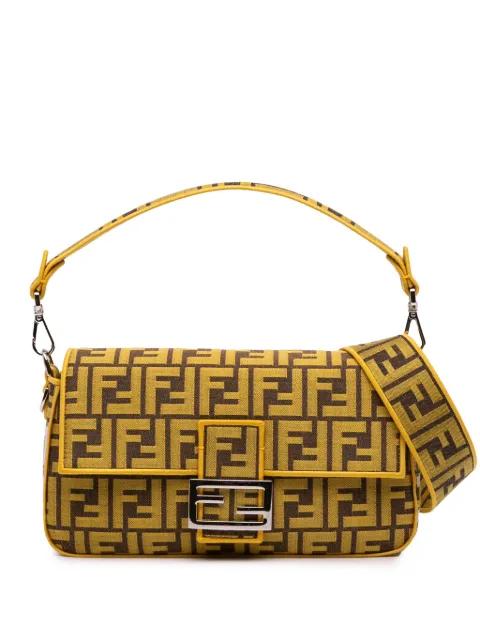 2010-2025 FRGMT x Zucca Embroidered Canvas Baguette satchel by FENDI