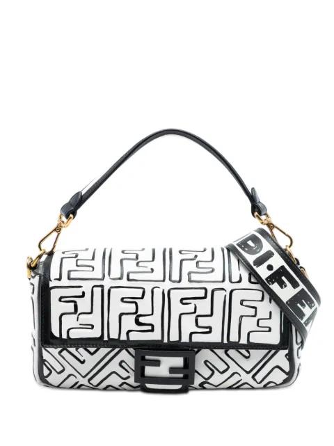 2010-2025 Joshua Vides California Sky Medium Embossed Leather Baguette satchel by FENDI