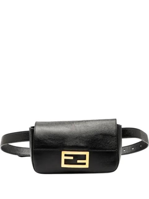 2010-2025 Leather FF Logo Baguette belt bag by FENDI