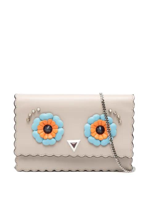 2010-2025 Leather Studded Monster Eyes Wallet on Chain crossbody bag by FENDI