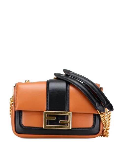 2010-2025 Mini Bicolor Nappa Apolo Chain Baguette shoulder bag by FENDI