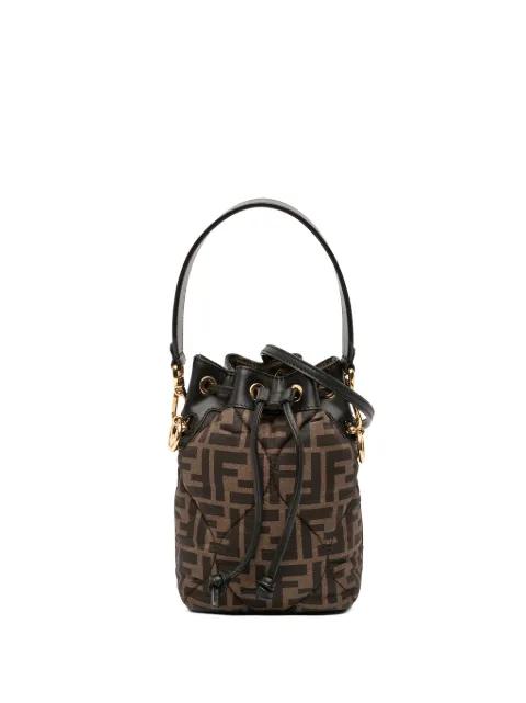 2010-2025 Mini Quilted Silk FF 1974 Mon Tresor Bucket Bag satchel by FENDI