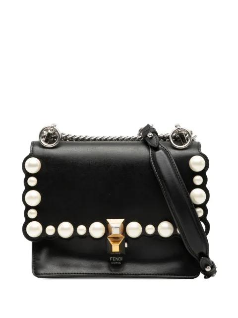 2010-2025 Mini Scalloped Leather and Pearls Kan I crossbody bag by FENDI