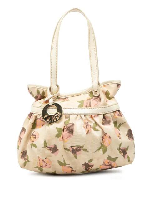2010-2025 Mini Zucca Canvas Rose Printed Chef handbag by FENDI