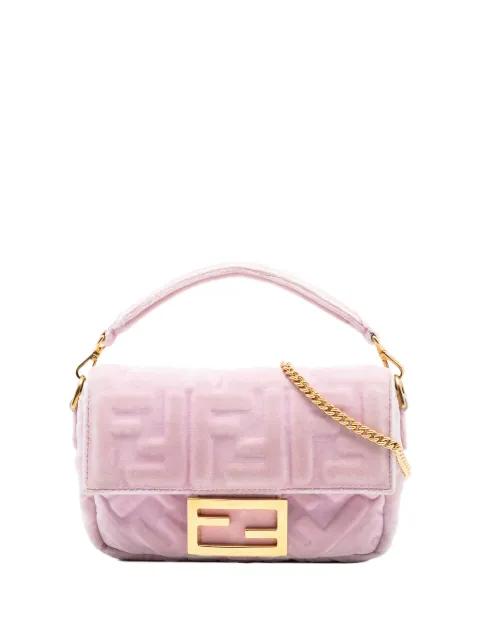 2010-2025 Mini Zucca Embossed Velvet Baguette satchel by FENDI