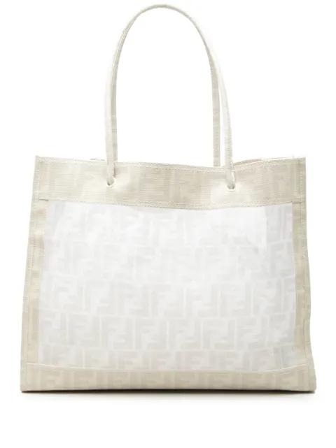 2010-2026 Coated Canvas Trimmed Zucca Mesh tote bag by FENDI