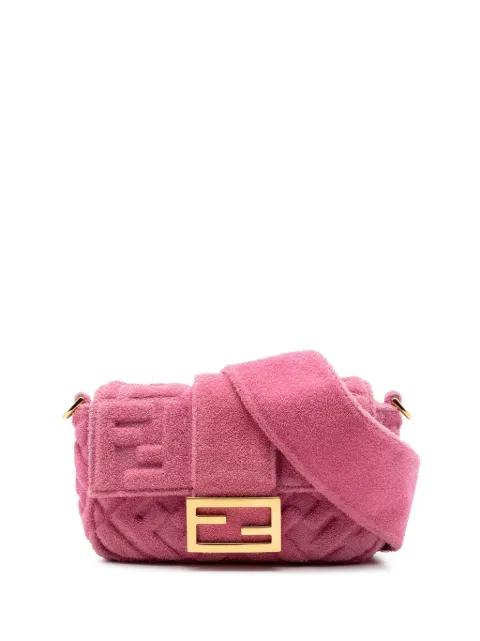 2010-2026 Embossed Terry Cloth FF 1974 Convertible Belt Baguette satchel by FENDI