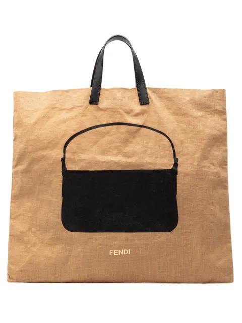 2010-2026 Hemp Silhouette Baguette tote bag by FENDI