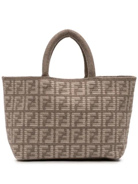 2010-2026 Large Zucca Cashmere Shopper tote bag by FENDI