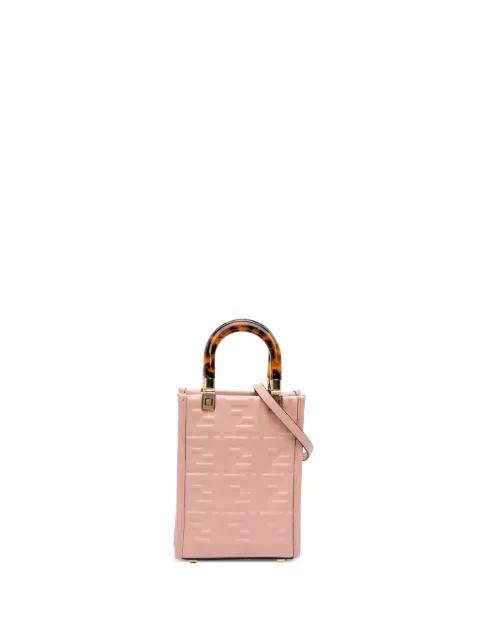 2010-2026 Mini Zucca Embossed Leather Sunshine Shopper Tote satchel by FENDI