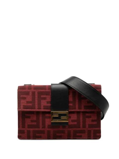 2010-2026 Zucca Canvas Convertible Baguette Pouch crossbody bag by FENDI