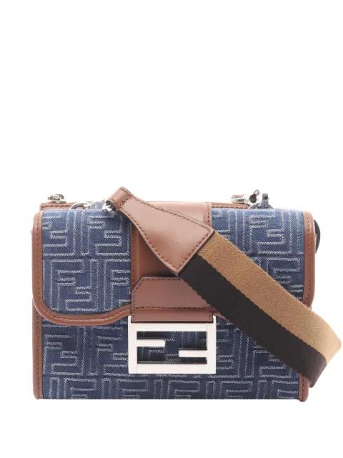 2010-2026 Zucca Denim Double Baguette crossbody bag by FENDI