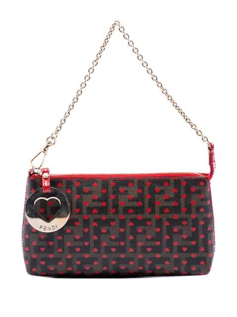 2010-2026 Zucca Spalmati Hearts Chain Pochette shoulder bag by FENDI