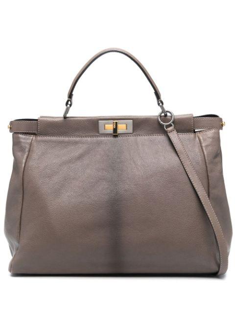 2010s Peekaboo leather tote bag by FENDI