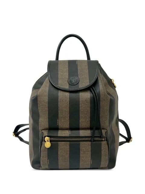 20th Century Pequin Coated Canvas Drawstring backpack by FENDI