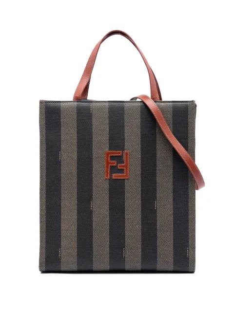 20th Century Pequin Coated Canvas FF Convertible backpack by FENDI