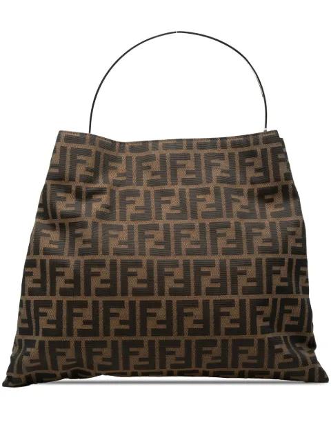 20th Century Zucca Canvas Metal Handle tote bag by FENDI