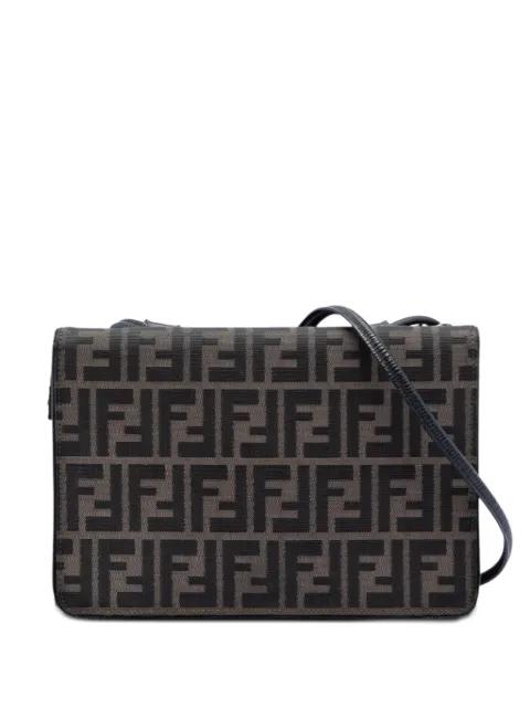 20th Century Zucca Canvas and Leather crossbody bag by FENDI