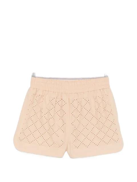 Argyle perforated shorts by FENDI