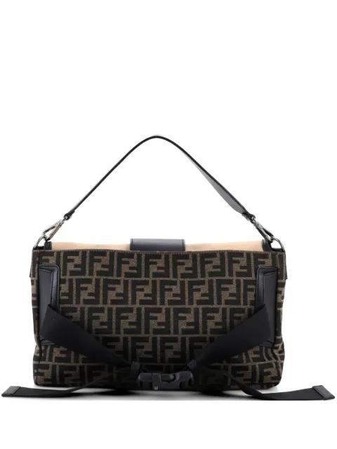 Baguette Convertible Belt Bag Zucca Canvas with Canvas and Leather Large shoulder bag by FENDI